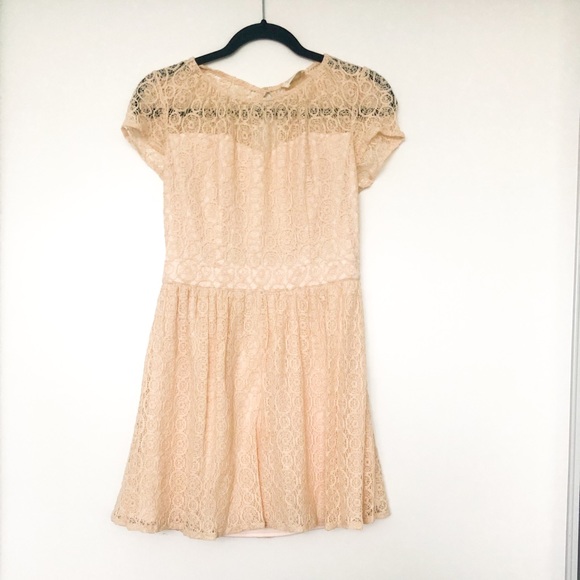 Short sleeve, backless lace summer dress - Picture 1 of 3